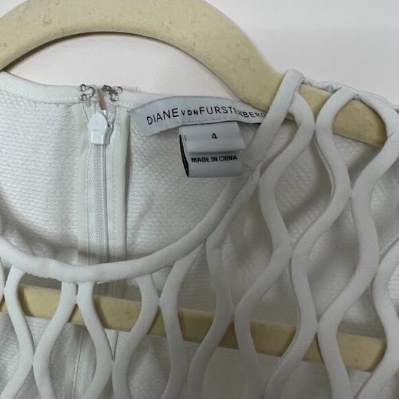 DIANE von Furstenberg Leonora Navy White Patterned Dress - Picture 4 of 7